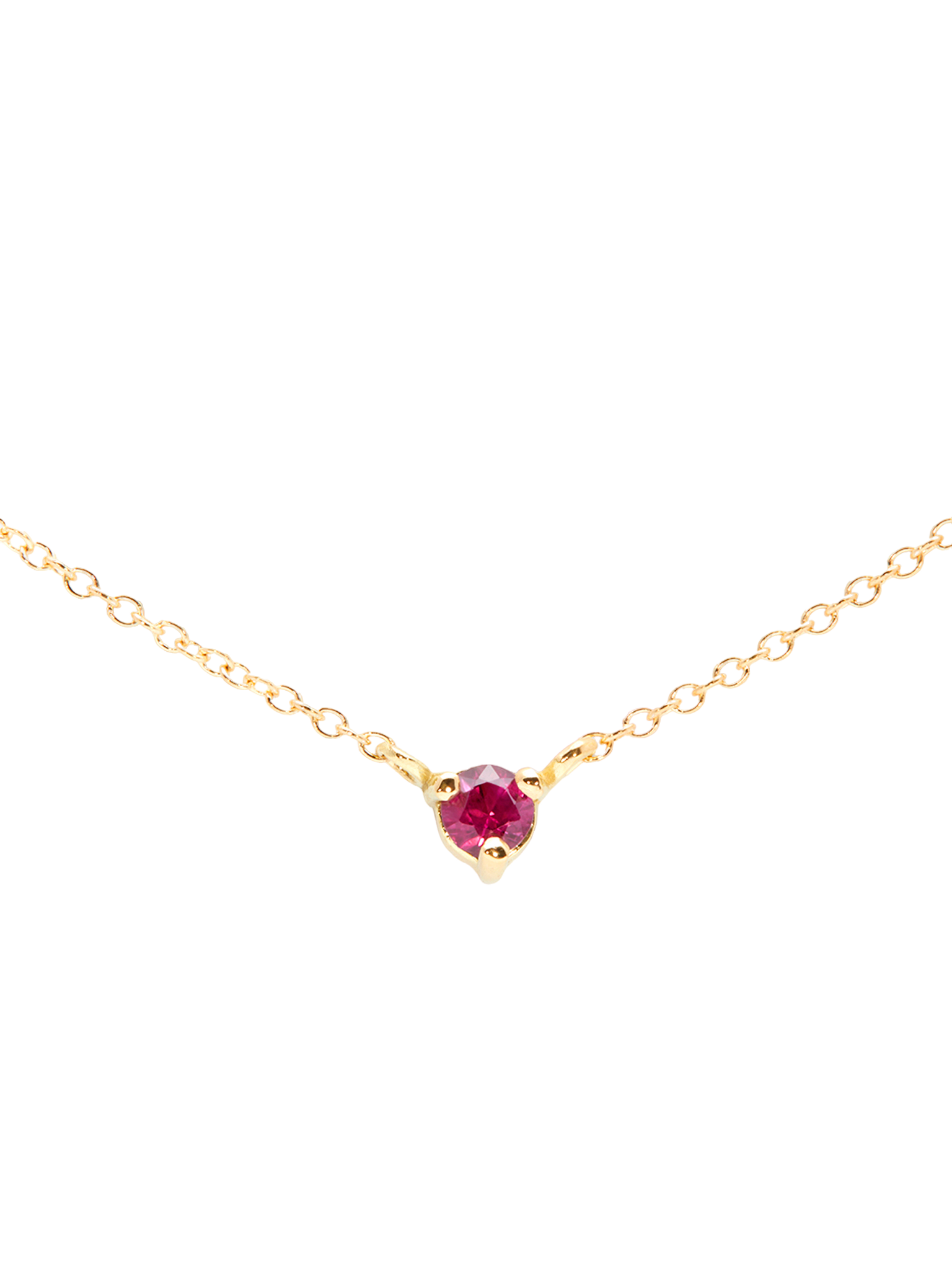 Birthstone ruby necklace